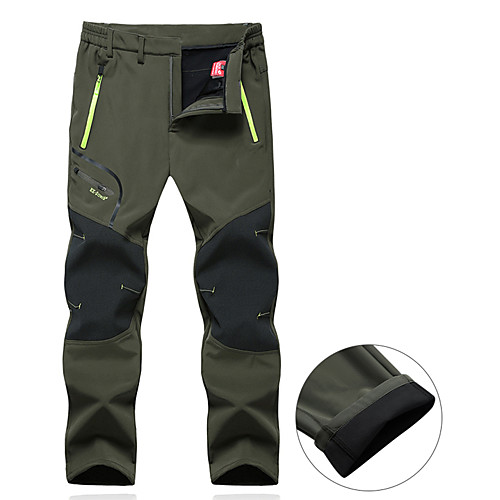 

Men's Hiking Pants Trousers Softshell Pants Winter Outdoor Thermal Warm Windproof Fleece Lining Breathable Fleece Pants / Trousers Black Army Green Navy Blue Grey Hunting Fishing Hiking L XL XXL XXXL