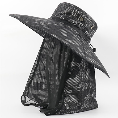 

Men's Sun Hat Fishing Hat Hiking Hat Outdoor UV Sun Protection Windproof UPF50 Quick Dry Spring Summer Hunting Ski / Snowboard Fishing Black Red Orange / Breathable