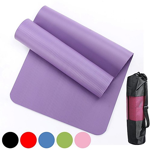 

Yoga Mat With Net bag183611 cm Odor Free Eco-friendly High Density Non Toxic Thick Anti Slip NBR Waterproof Physical Therapy Weight Loss Slimming Body Sculptor Calories Burned for Home Workout Yoga