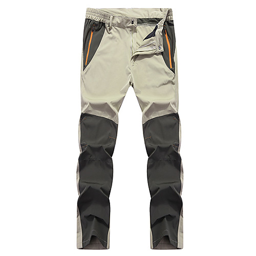 

Men's Hiking Pants Trousers Patchwork Outdoor Tailored Fit Waterproof Breathable Quick Dry Ultra Light (UL) Nylon Pants / Trousers Black Yellow Army Green Dark Green Grey Hunting Fishing Climbing L