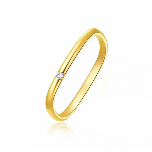 

Couple Rings Cubic Zirconia Classic Gold Alloy Mini Simple Trendy Korean 1pc 7 / Women's / Couple's