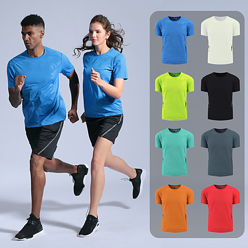 

Women's Men's Boys' Kids Short Sleeve Running Shirt Tee Tshirt Top Athletic Athleisure Summer Moisture Wicking Quick Dry Breathable Yoga Fitness Gym Workout Running Jogging Sportswear Solid Colored