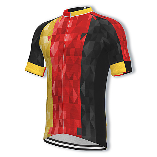 

21Grams Men's Short Sleeve Cycling Jersey Spandex Red Bike Top Mountain Bike MTB Road Bike Cycling Breathable Quick Dry Sports Clothing Apparel / Athleisure