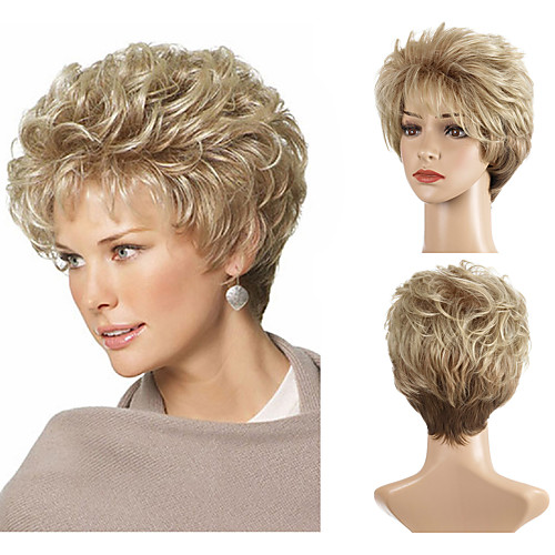 

Synthetic Wig Curly Short Bob Wig Short Light Blonde Synthetic Hair Women's Party Fashion Comfy Blonde