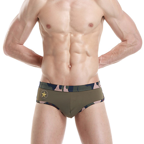 

Men's Swim Shorts Swim Trunks Nylon Elastane Board Shorts Breathable Quick Dry Swimming Surfing Water Sports Camo / Camouflage Summer