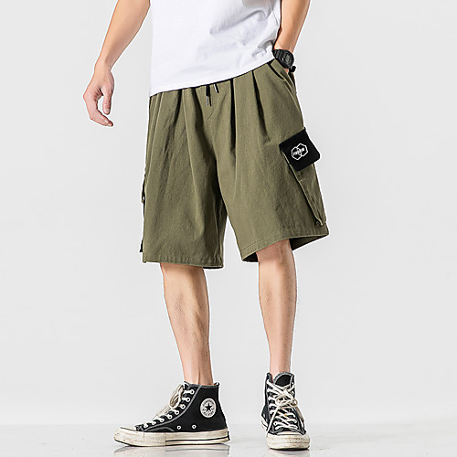 

Men's Shorts Cargo Outdoor Casual Daily Shorts Tactical Cargo Pants Plain Short ArmyGreen Black