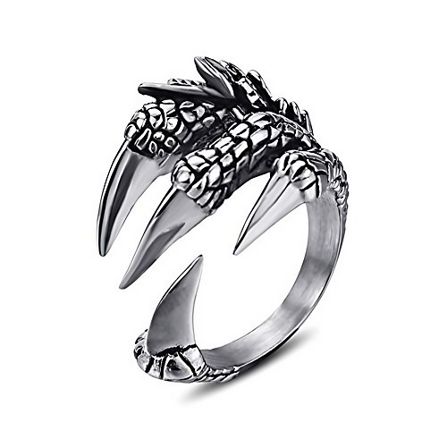 

Stainless Steel Dragon Claw Wrap Band Ring Men's Cool Ring Accessories Collection (11)