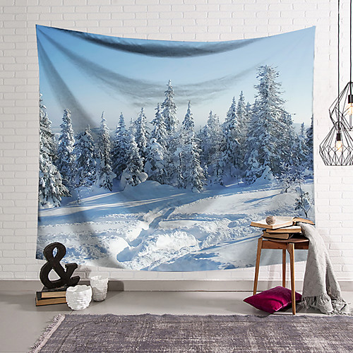 

Wall Tapestry Art Decor Blanket Curtain Hanging Home Bedroom Living Room Decoration Polyester Snow Forest