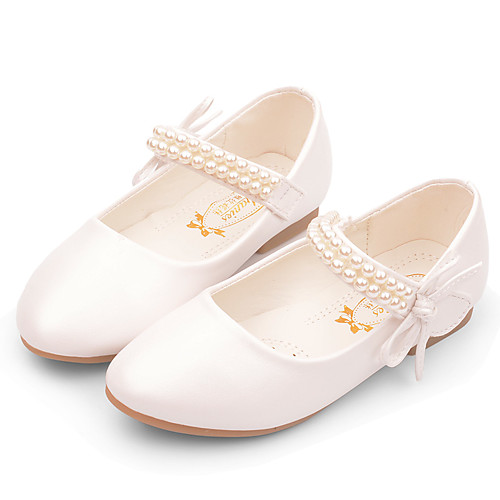 

Girls' Heels Flower Girl Shoes Princess Shoes School Shoes Rubber PU Little Kids(4-7ys) Big Kids(7years ) Daily Party & Evening Walking Shoes Rhinestone Sparkling Glitter Buckle White Pink Fall