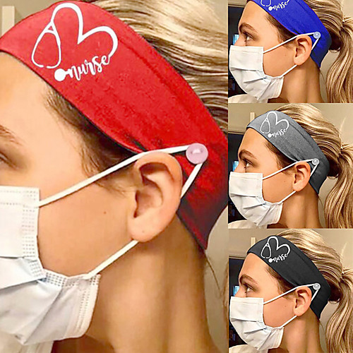 

3 pcs New Milk Silk Mask Button Headband Sports Yoga Headband Ladies Hair Accessories