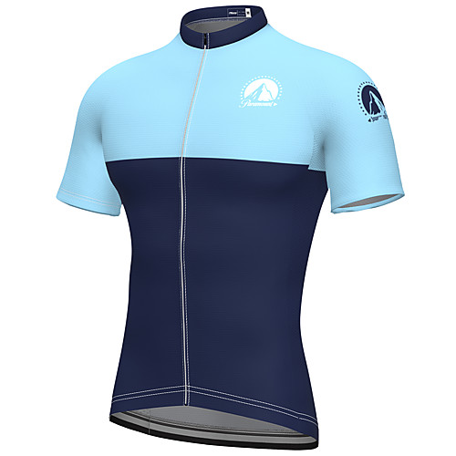 

21Grams Men's Short Sleeve Cycling Jersey Spandex Blue Bike Top Mountain Bike MTB Road Bike Cycling Breathable Quick Dry Sports Clothing Apparel / Athleisure
