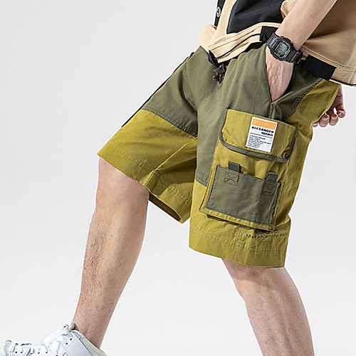 

Men's Hiking Shorts Solid Color Summer Outdoor Regular Fit Breathable Soft Comfortable Wear Resistance Cotton Shorts Army Green Khaki Hunting Fishing Climbing M L XL XXL XXXL