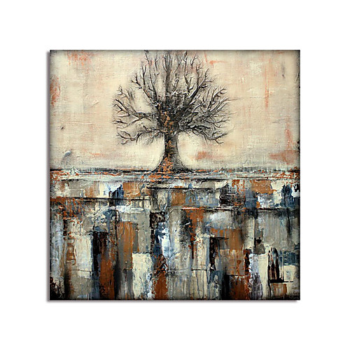 

Oil Painting Hand Painted Square Abstract Modern Stretched Canvas