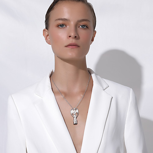 

Women's Men's Pendant Necklace Necklace Classic Angel Wings Fashion Classic Titanium Steel Black Gold Silver 505 cm Necklace Jewelry 1pc For