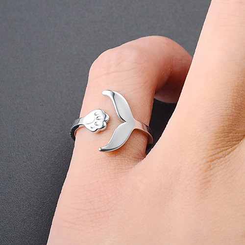 

Open Cuff Ring Classic Silver Stainless Steel Fish Cat Claw Stylish Simple European 1pc Adjustable / Adjustable Ring