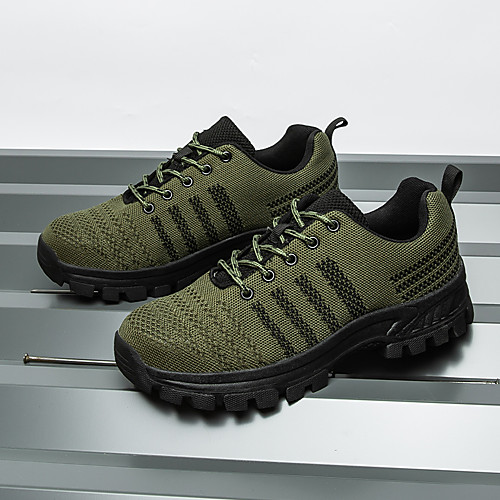 

Men's Trainers Athletic Shoes Casual Daily Safety Shoes Tissage Volant Breathable Non-slipping Wear Proof Black Army Green Spring