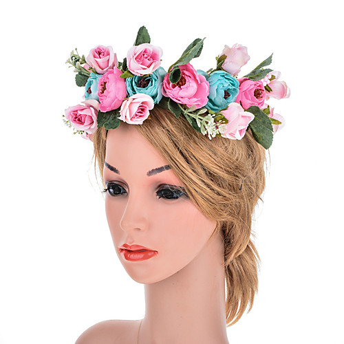 

Elegant Retro Fabric Headpiece with Floral / Rattan 1 Piece Special Occasion / Party / Evening Headpiece