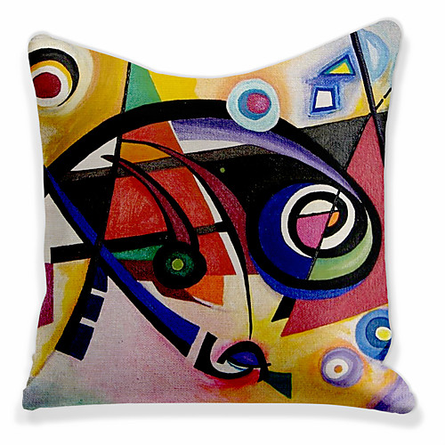 

1pc Cushion Cover Double Side Print 45x45cm Linen