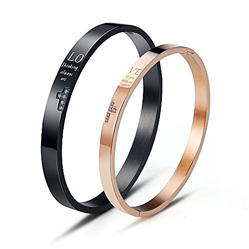 

His and Hers Matching Bracelets Stainless Steel Love Couple Bracelet for Men Women Gifts