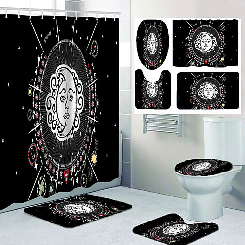 

Bathroom Shower Curtains & Hooks Casual Polyester Waterproof