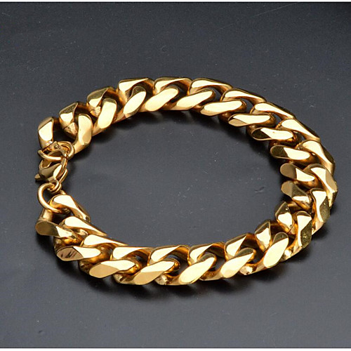 

Men's Chain Bracelet Classic Fashion Fashion Titanium Steel Bracelet Jewelry Gold For Anniversary Party Evening Gift Festival