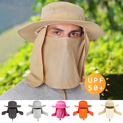 

Men's Sun Hat Fishing Hat Fisherman Hat Hiking Hat 1 PCS Outdoor Portable Sunscreen UV Resistant Breathable Hat Solid Color Nylon Polyester Dark Gray Black Red for Camping / Hiking Hunting Fishing