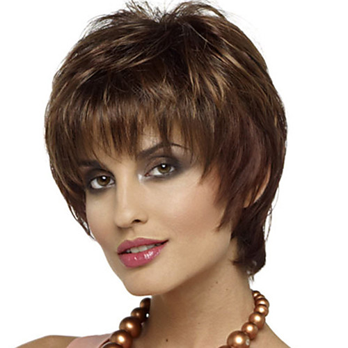 

Synthetic Wig Curly Short Bob Wig Short Brown / Burgundy Synthetic Hair Women's Party Fashion Comfy Brown