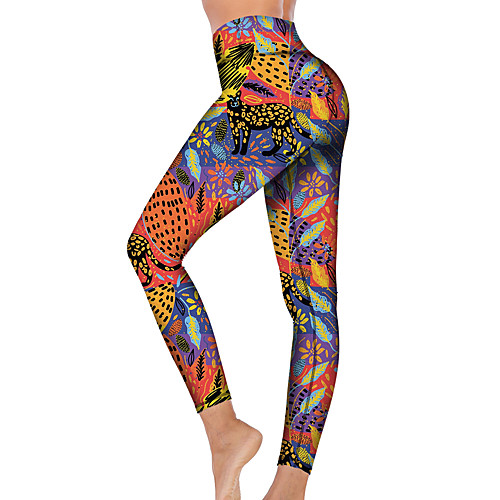 

21Grams Women's High Waist Yoga Pants Cropped Leggings Tummy Control Butt Lift Breathable Purple Fitness Gym Workout Running Sports Activewear High Elasticity