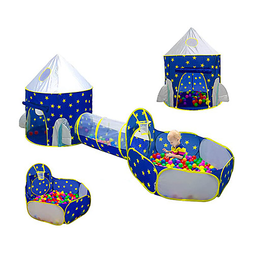 

Play Tent & Tunnel Playhouse Crawl Tunnel Toy Teepee Castle Space 3 in 1 Foldable Convenient Polyester Gift Indoor Outdoor Party Favor Festival Fall Spring Summer 3 years Boys and Girls Pop Up
