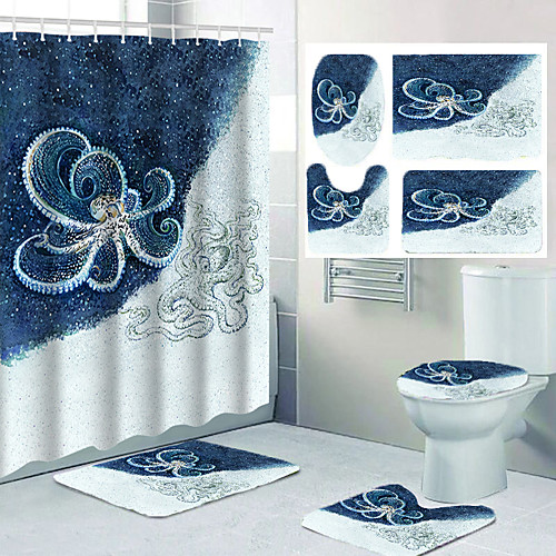 

Bathroom Shower Curtains & Hooks Casual Polyester Waterproof