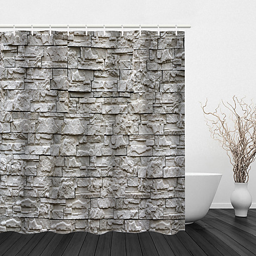 

Bathroom Shower Curtains & Hooks Casual Polyester Waterproof