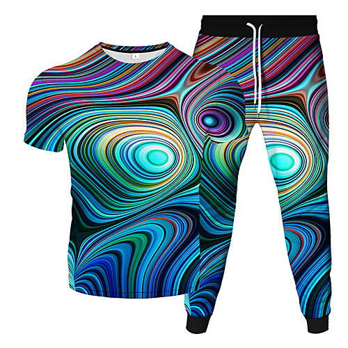 

Women's Men's 2 Piece Tracksuit Sweatsuit Street Casual 2pcs Summer Short Sleeve Moisture Wicking Breathable Soft Gym Workout Running Jogging Training Exercise Sportswear Normal White Black Red Blue