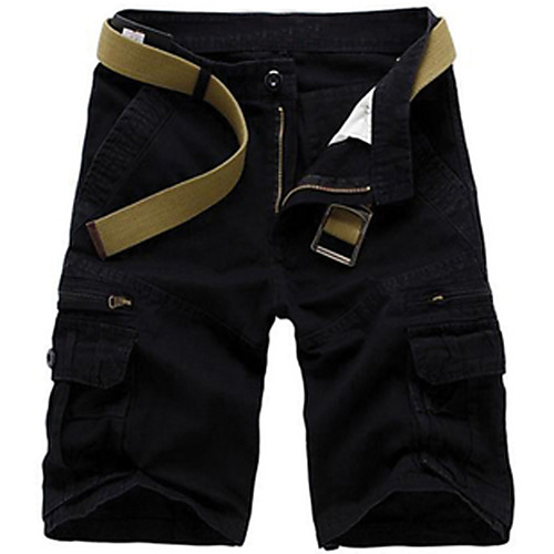 

Men's Hiking Shorts Hiking Cargo Shorts Ventilation Wearproof Soft Summer Solid Colored Cotton for Black Army Green Grey XS S M L XL
