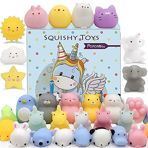 

Squishy Squishies Squishy Toy Squeeze Toy / Sensory Toy 30 pcs Mini Animal Stress and Anxiety Relief Kawaii Mochi For Kid's Adults' Boys and Girls