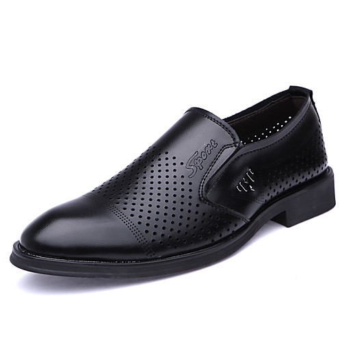 

Men's Loafers & Slip-Ons Business Classic British Daily Office & Career Faux Leather Breathable Non-slipping Wear Proof Black Brown Spring Summer