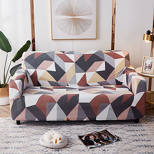 

Sofa Cover 1 Pc Geometric Colourful Sofa Cover Elastic To Living Room Pet Sofa Dust Cover Recliner Sofa Cover