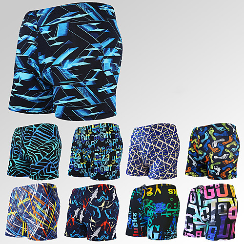 

Men's Swim Shorts Swim Trunks Elastane Board Shorts Breathable Quick Dry Swimming Surfing Water Sports Painting Summer