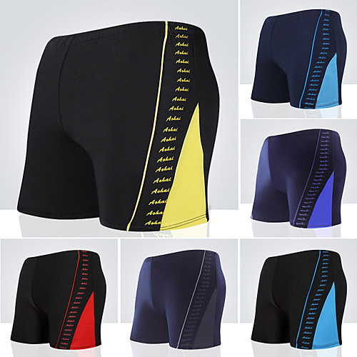 

Men's Swim Shorts Breathable Quick Dry Ultra Light (UL) Elastane Terylene Swimwear Beach Wear Board Shorts Patchwork Swimming Surfing Water Sports