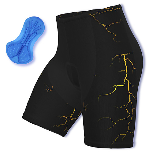 

21Grams Men's Cycling Shorts Spandex Bike Padded Shorts / Chamois Breathable Quick Dry Sports Lightning Black Mountain Bike MTB Road Bike Cycling Clothing Apparel Bike Wear / Athleisure
