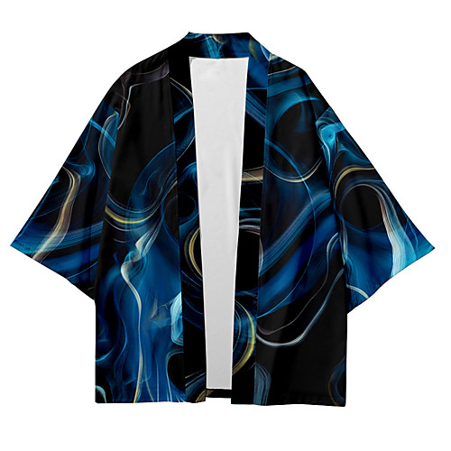 

Men's Shirt 3D Print Lightning Button-Down 3D Print Short Sleeve Casual Tops Casual Fashion Breathable Comfortable Black