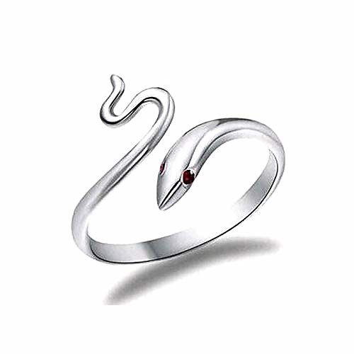 

none/brand retro snake ring animal punk fashion gothic cobra ring opening adjustable size (a)