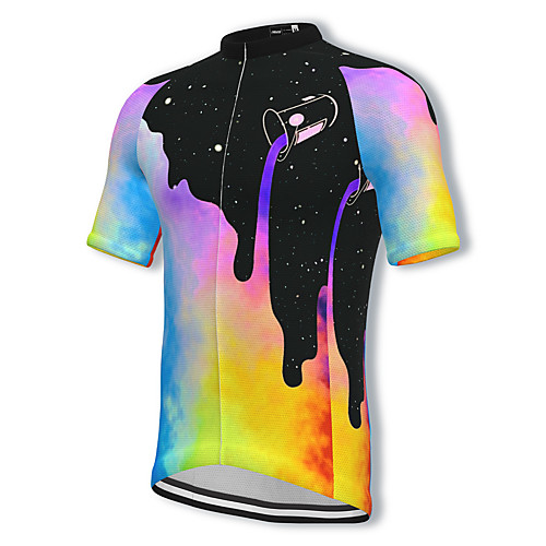 

21Grams Men's Short Sleeve Cycling Jersey Spandex Black Bike Top Mountain Bike MTB Road Bike Cycling Breathable Quick Dry Sports Clothing Apparel / Athleisure