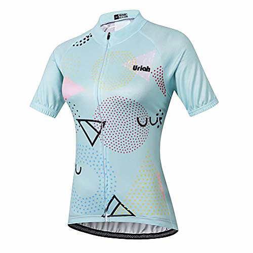 

women's cycling jersey short sleeve geometric size l(cn)