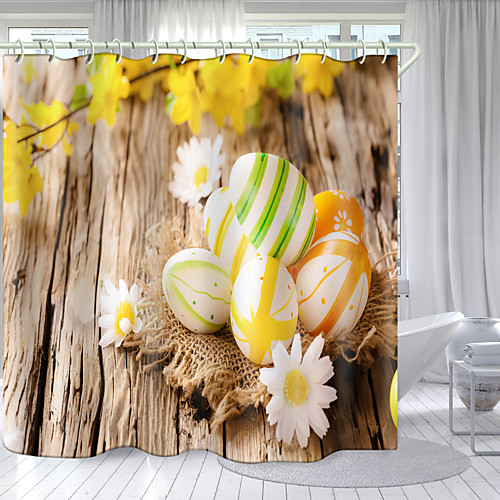 

Shower Curtains & Hooks Modern Polyester New Design