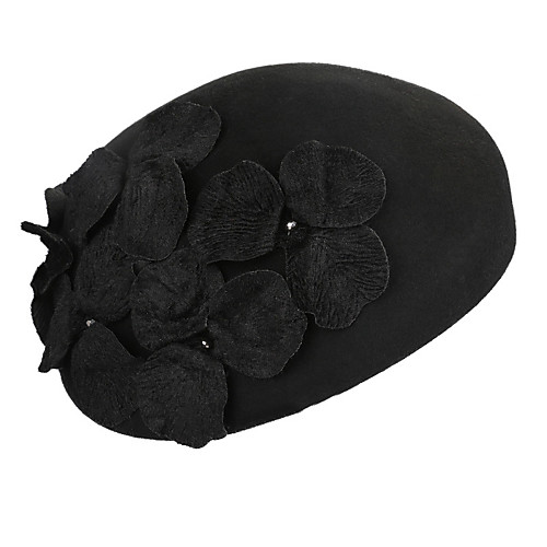 

Elegant Lady Wool Hats with Petal / Solid 1 Piece Casual / Holiday Headpiece