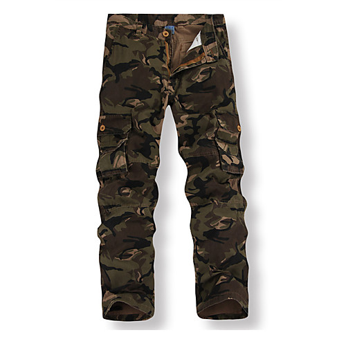 

Men's Hiking Pants Trousers Hunting Pants Tactical Cargo Pants Waterproof Ventilation Quick Dry Breathable Fall Spring Camo / Camouflage Cotton for Yellow Grey Green XS S M L XL