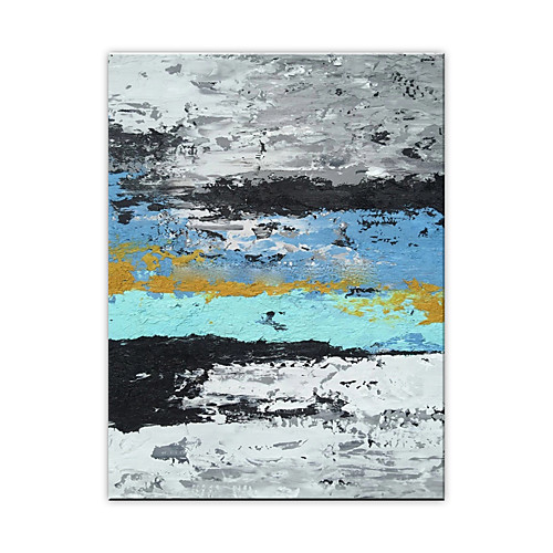 

Oil Painting Hand Painted Vertical Abstract Modern Rolled Canvas (No Frame)