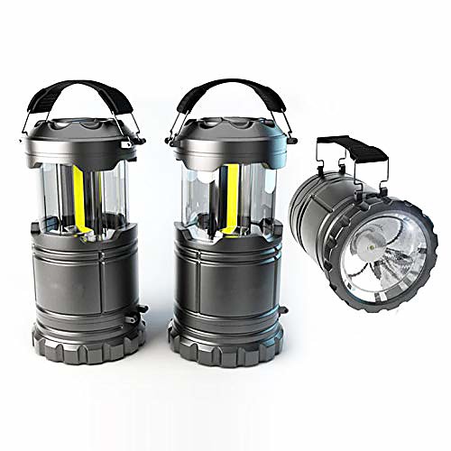 

360lm cob led camping lamp lantern night light, with 80lm emergency light, portable rainproof windproof, idea for outdoor excursion hiking mountaineering emergency power failure etc. (1 piece)