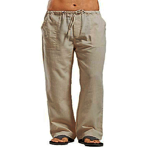 

Men's Harlem Pants Casual Harem Straight Loose Pants Solid Color Full Length Pure Color White Black Blue