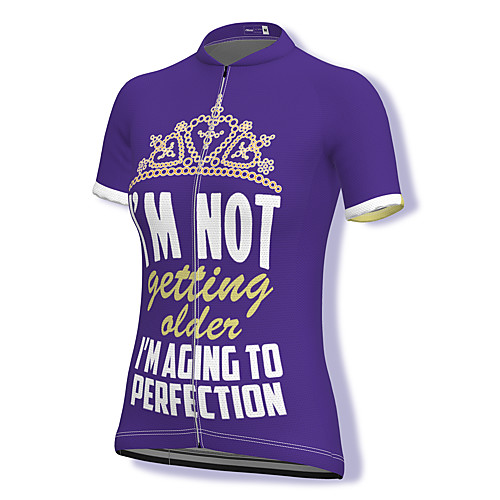 

21Grams Women's Short Sleeve Cycling Jersey Spandex Purple Bike Top Mountain Bike MTB Road Bike Cycling Breathable Sports Clothing Apparel / Stretchy / Athleisure